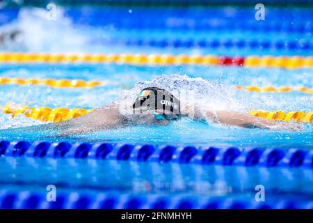 Budapest, Hongrie. 18 mai 2021. BUDAPEST, HONGRIE - MAI 18: Max McCusker of Ireland participant au tournoi Freestyle mixte de 4 x 200 m préliminaire lors des championnats européens d'Atics LEN natation à Duna Arena le 18 mai 2021 à Budapest, Hongrie (photo de Marcel ter Bals/Orange Pictures) crédit: Orange pics BV/Alay Live News crédit: Orange pics BV/Alay Live News Banque D'Images