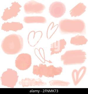 Illustration vectorielle. Éclaboussures d'aquarelle colorées isolées sur fond blanc Illustration de Vecteur