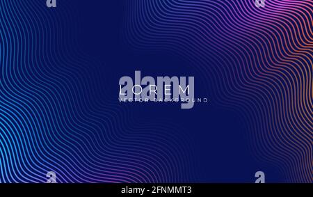 Arrière-plan vectoriel simple avec onde abstraite en couleur Illustration de Vecteur