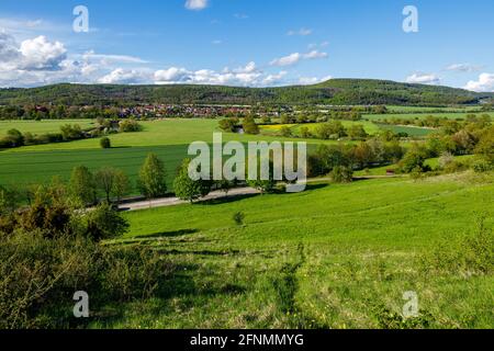 La vallée de Werry à Herleshausen en Hesse Allemagne Banque D'Images