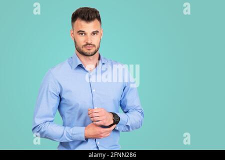 Homme d'affaires, professionnel, studio tourné en gros plan Banque D'Images