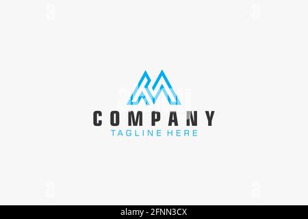 Résumé lettre initiale TM logo. Utilisable pour les logos d'entreprise, de technologie et de marquage. Modèle de conception de logo Flat Vector. Illustration de Vecteur