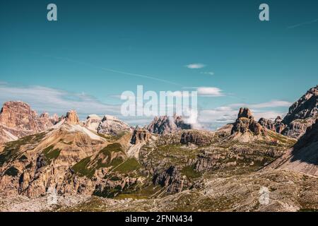 Parc naturel de Three Peaks dans les Dolomites, Italie. Banque D'Images