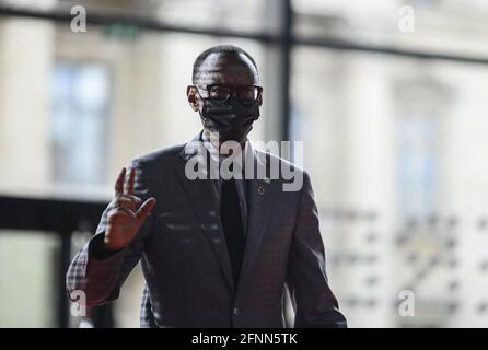 Paris, France. 18 mai 2021. Le président rwandais Paul Kagame lors d'un sommet sur le financement des économies africaines à Paris le 18 mai 2021. Photo par Eliot Blondt/ABACAPRESS.COM crédit: Abaca Press/Alay Live News Banque D'Images