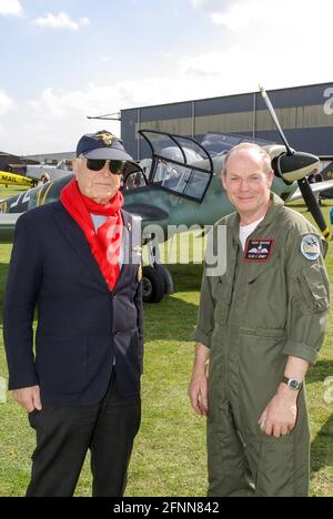 Hans Ekkehard Bob, un pilote de chasse de la Seconde Guerre mondiale, servant avec la Luftwaffe pendant la Seconde Guerre mondiale. Ayant volé en Messerschmitt Bf108 Banque D'Images