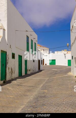 Impressions de voyage de Teguise, l'ancienne capitale dans le nord de l'île des Canaries Lanzarote. Banque D'Images