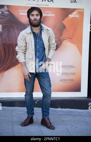 Madrid, Espagne. 18 mai 2021. L'acteur Ricardo Gomez assiste au photocall « Mia y moi » au cinéma Embajadores. (Photo par Oscar Fuentes/SOPA Images/Sipa USA) crédit: SIPA USA/Alay Live News Banque D'Images