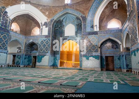 Tabriz, Iran - juin 2018 : Mosquée bleue à Tabriz, Iran. L'ancienne mosquée islamique a été construite en 1465. Banque D'Images