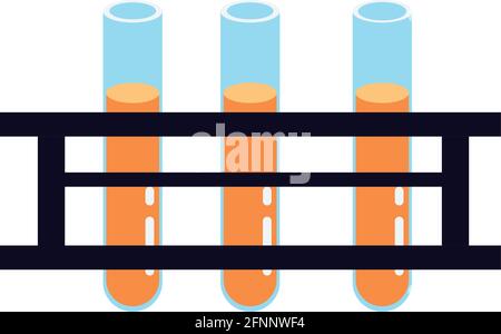 test des béchers et des tubes Illustration de Vecteur
