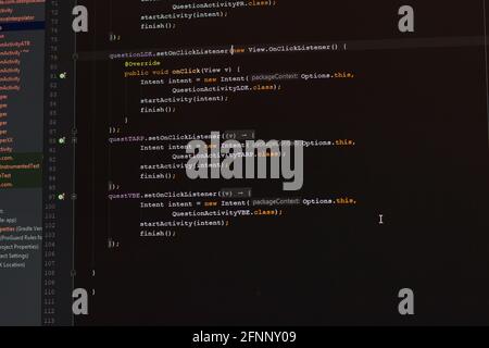 Développement Android en langage Java Banque D'Images