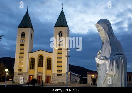 Eglise Saint-Jacques-l'Apôtre, Medjugorje, Bosnie-Herzégovine Banque D'Images