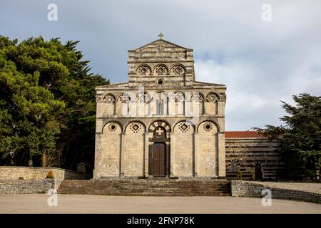 Basilique San Pietro di Sorres, Sardaigne, Italie Banque D'Images