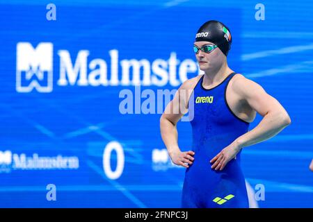 BUDAPEST, HONGRIE - MAI 18: Mona Mc Sharry of Ireland en compétition aux femmes 100m BreastStroke préliminaire pendant les championnats européens LEN natation à Duna Arena le 18 mai 2021 à Budapest, Hongrie (photo de Marcel ter Bals/Orange Pictures) crédit: Orange pics BV/Alay Live News Banque D'Images