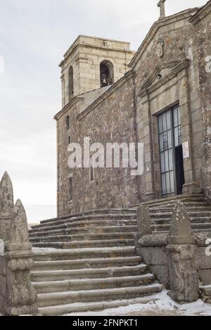 Escalier en pierre à Castilla la Mancha, Salamanque, Espagne Banque D'Images