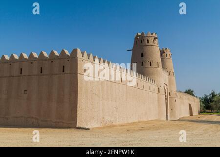 Murs du fort Al Jahili à Al Ain, Émirats arabes Unis Banque D'Images