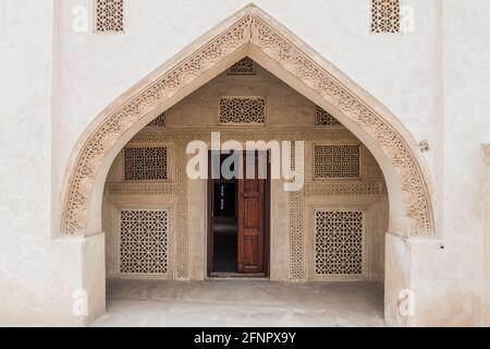 Détail de la maison Shaikh ISA Bin Ali Al Khalifa à Muharraq, Bahreïn Banque D'Images