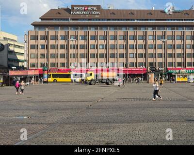 Sokos Hotel Hamburger Börs sur la place du marché à Turku, Finlande Banque D'Images