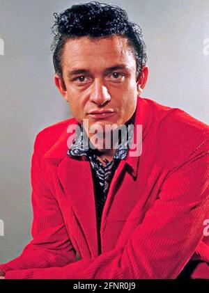 JOHNNY CASH photo promotionnelle du musicien de pays américain vers 1965 Banque D'Images