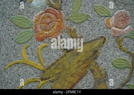 Le beau relief sur la pierre Banque D'Images