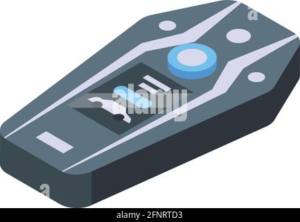 Icône future de la clé intelligente. Isométrique de Smart car key future vector icône pour la conception de sites Web isolée sur fond blanc Illustration de Vecteur