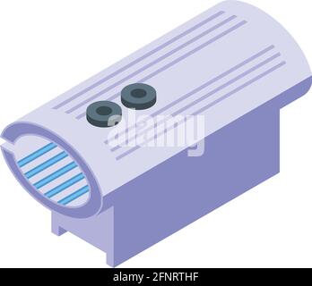 Icône solarium fermé. Isométrique de solarium lit fermé icône de vecteur pour la conception de Web isolée sur fond blanc Illustration de Vecteur
