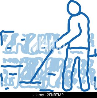 maison fondation pose doodle icône dessin à la main illustration Illustration de Vecteur