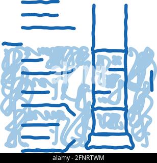 maison fondation structure doodle icône dessin à la main illustration Illustration de Vecteur