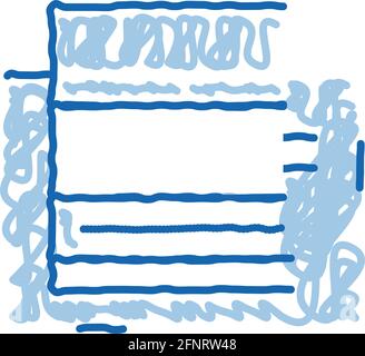 illustration dessinée à la main de l'icône de l'écuelle de la fondation flottante Illustration de Vecteur