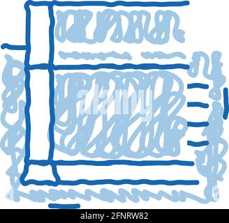 illustration dessinée à la main de l'icône de la plaque de fondation en forme de bande Illustration de Vecteur