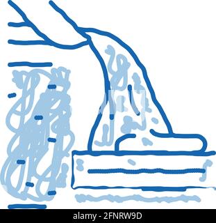 illustration de l'icône de la plaque de fond de teint coulée à la main Illustration de Vecteur