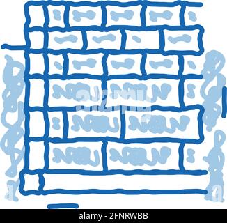 illustration de l'icône de la pierre de fond de teint en bloc dessinée à la main Illustration de Vecteur