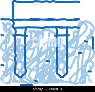 illustration dessinée à la main avec icône en forme de pieu de fondation Illustration de Vecteur