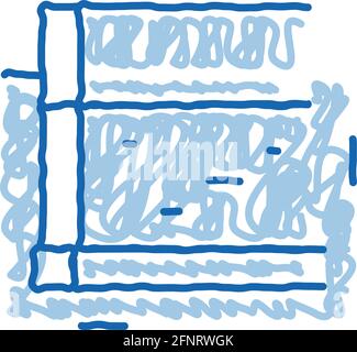 illustration dessinée à la main de l'icône en forme de doodle de la fondation monolithique Illustration de Vecteur