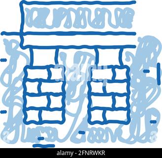 maison fondation doodle icône dessin à la main illustration Illustration de Vecteur