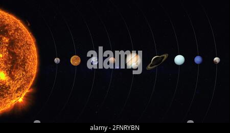 Solar system. Elements of this image furnished by NASA Banque D'Images