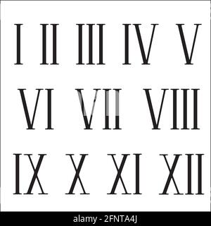 Chiffres romains rétro, grand design pour n'importe quelle utilisation. Illustration de Vecteur