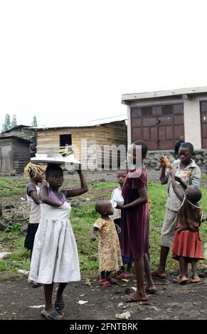 Enfants congolais dans la province du Nord-Kivu, D.R.C Banque D'Images