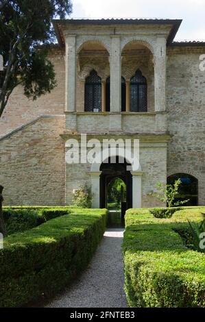 Vue au musée de la Maison Petrarch dans la dernière demeure du poète italien et père de l'italien moderne, Francesco Petrarca Banque D'Images