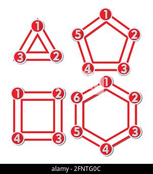 Ensemble de modèles d'infographie pour la présentation du workflow, le diagramme de cycle, la présentation des options, la conception Web. Concept d'entreprise classique avec 3, 4, 5, 6 optio Illustration de Vecteur