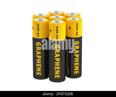 Batteries génériques Graphène. Rendu 3D Banque D'Images