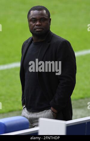 Gerald ASAMOAH (GE, coordination du département joueur sous licence) Soccer 1er Bundesliga, 33e jour de match, FC Schalke 04 (GE) - Eintracht Frankfurt (F) 4: 3, le 15 mai 2021 à Gelsenkirchen/Allemagne. # les règlements DFL interdisent toute utilisation de photographies comme séquences d'images et/ou quasi-vidéo € Banque D'Images