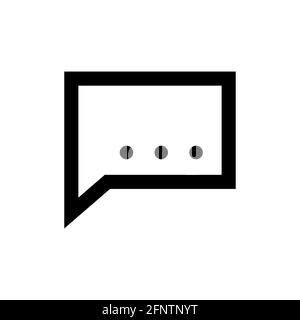 Icône de message sur fond blanc isolé, illustration. Banque D'Images