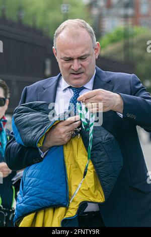 WESTMINSTER LONDRES 19 mai 2021. Ed Davey, le chef des libéraux démocrates, arrive au Parlement pour les questions hebdomadaires du premier ministre. Credit amer ghazzal/Alamy Live News Banque D'Images