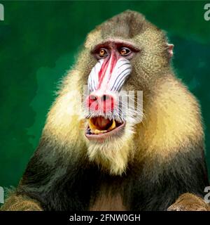 Mandrill Banque D'Images