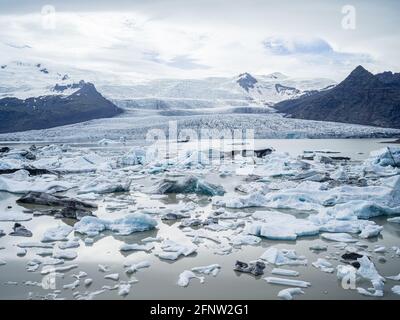 Fjallsarlon, lagune d'Iceberg, sud de l'Islande Banque D'Images