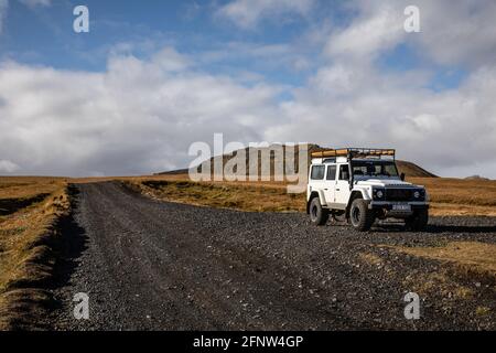 Explorer l'intérieur des Islandais par 4 x 4 Banque D'Images