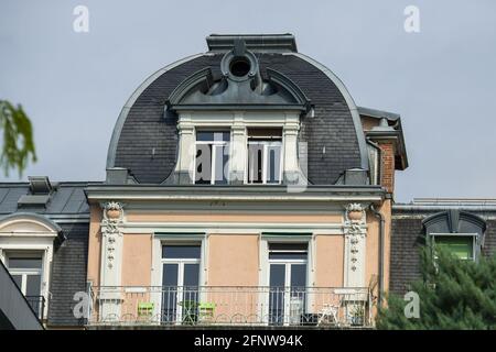 Détail d'une villa Belle époque à Montreux, Suisse Banque D'Images