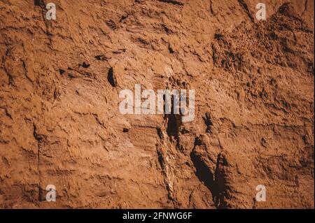 La texture de Mars. Raies douces et rugueuses. Vue sur l'espace. Banque D'Images