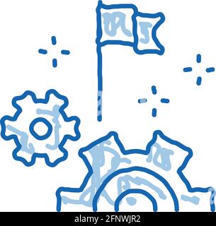 illustration des paramètres d'optimisation du moteur : icône représentant une icône dessinée à la main Illustration de Vecteur