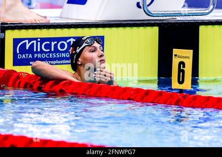 BUDAPEST, HONGRIE - 19 MAI: Barbora Seemanova de la République tchèque en compétition aux femmes 200m Freestyle préliminaire pendant les championnats européens de LON natation à Duna Arena le 19 mai 2021 à Budapest, Hongrie (photo de Marcel ter Bals/Orange Pictures) crédit: Orange pics BV/Alay Live News Banque D'Images